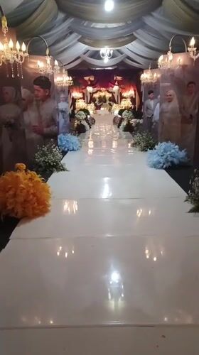 Wedding venue dressed and ready in rural Aceh, Indonesia