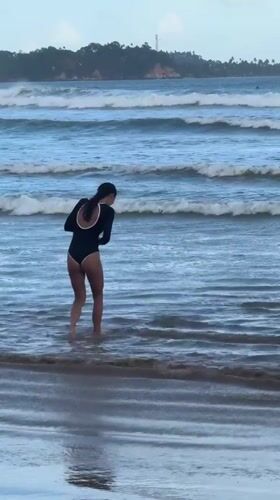 Surf session and beach life at Weligama, Sri Lanka
