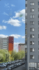 Clear skies observed over Verkhnyaya Pyshma residential area