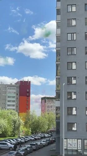 Clear skies observed over Verkhnyaya Pyshma residential area