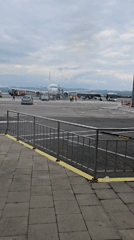Passenger aircraft spotted at Burgas Airport under overcast skies