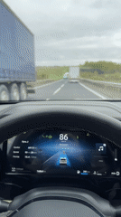 Autopilot vehicle recorded traveling highway near Liubarovka, Russia