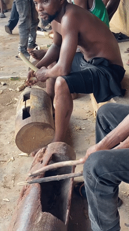 Traditional drumming and wrestling observed in Igbara, Nigeria