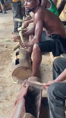 Traditional drumming and wrestling observed in Igbara, Nigeria