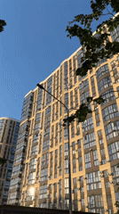 Residential buildings and park area documented in Krasnodar