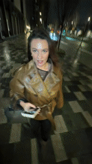 Two women take selfies during night out in Belgrade