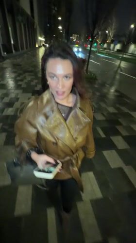 Two women take selfies during night out in Belgrade