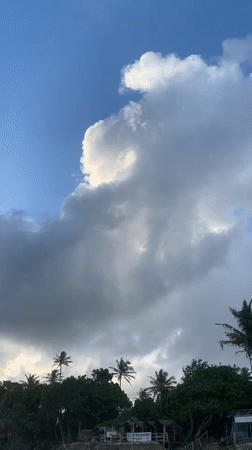 Beach scenes captured in Kathaluwa, Sri Lanka under changing skies