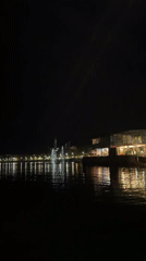 Pomorie waterfront alive at night with fountains and crowds