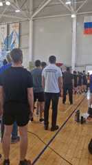 Kettlebell competition held in Лобаново gymnasium with ceremony