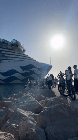 Sun Princess cruise ship draws crowds during Bar Montenegro port visit
