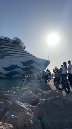 Sun Princess cruise ship draws crowds during Bar Montenegro port visit