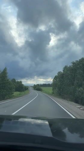 Rural road conditions documented near Niva, Russia
