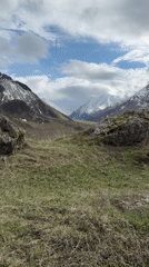 Mountain valley landscape documented near Sioni, Georgia