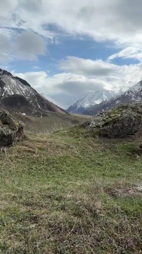 Mountain valley landscape documented near Sioni, Georgia