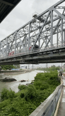 Flooding documented along Sochi river with debris and traffic disruption