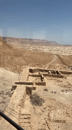 Cable car rides and desert ruins at Masada