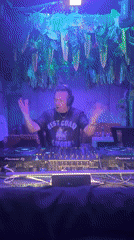 DJ performs at jungle-themed Seoul club wearing California shirt
