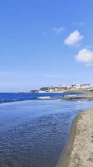 Calm beach day on the Azores coastline