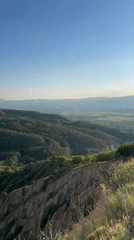 Witness documents Stob Pyramids landscape during golden hour in Bulgaria