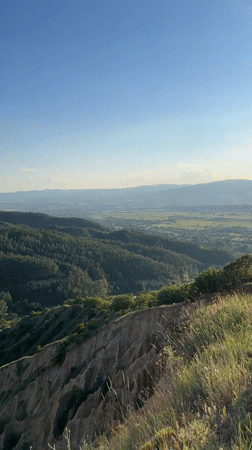 Witness documents Stob Pyramids landscape during golden hour in Bulgaria