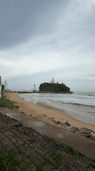 Overcast coastal scene documented in Matara, Sri Lanka
