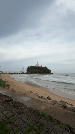 Overcast coastal scene documented in Matara, Sri Lanka