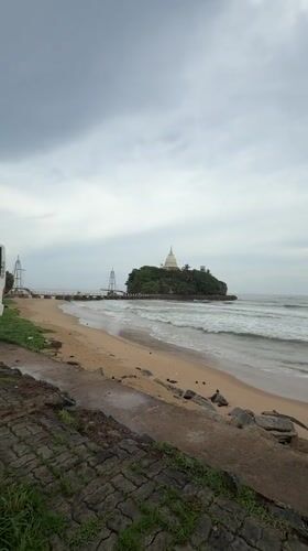 Overcast coastal scene documented in Matara, Sri Lanka