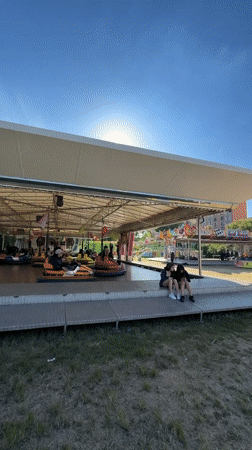 Milan amusement park operates under sunny skies