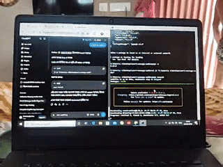 Coding session and garden snapshots from a Kalyani morning