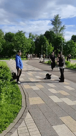 Moscow park bustles with springtime visitors, musicians, blooming flowers