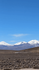 Construction crew operates concrete mixing site in Chilean desert