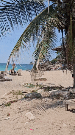 Morning beach scenes captured at Ko Tao's Ao Tanot Bay