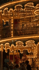 Late-night carousel draws families in Puebla, Mexico
