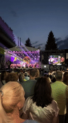 Live band concert draws evening crowd in Bansko, Bulgaria