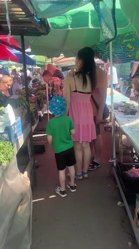 Morning market activity observed in Poltava, Ukraine