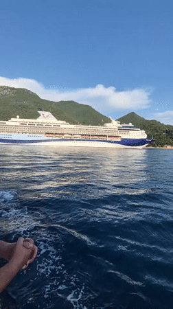 Out on the Bay of Kotor, cruising Montenegro's mountain-framed waters