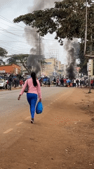 Transportation strike disrupts Nyeri, Kenya with street gatherings