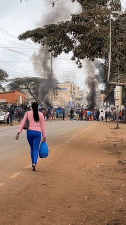 Transportation strike disrupts Nyeri, Kenya with street gatherings