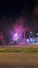 Fireworks light up public area in Strasbourg