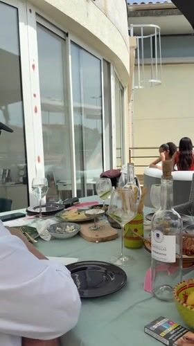 Outdoor lunch gathering observed in Rousset, France