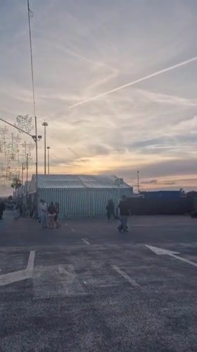 Evening fairground activity recorded in Torrevieja, Spain