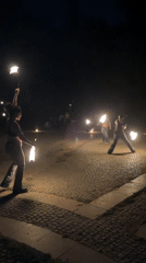 Fire performers draw crowds in Sofia park evening demonstrations