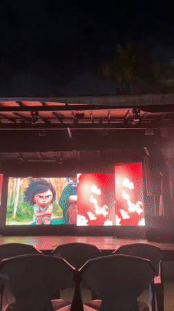 Outdoor stage event at night in Porlamar, Venezuela