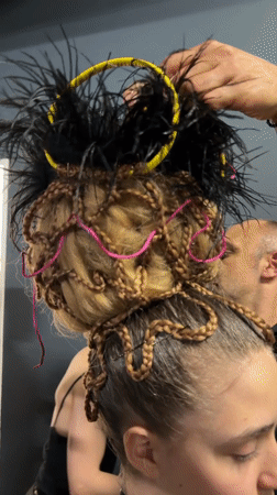 Elaborate hair styling session documented in Blagoevgrad, Bulgaria