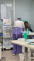 Night shift dialysis preparation and domestic cat scenes in Chaikovsky