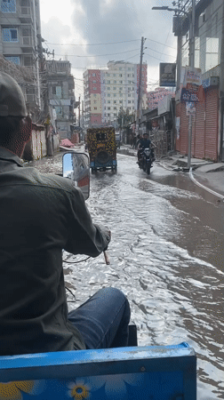 Street flooding observed in Dhaka, Bangladesh