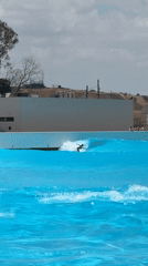 Surfers enjoy artificial wave pool session in Tel Aviv