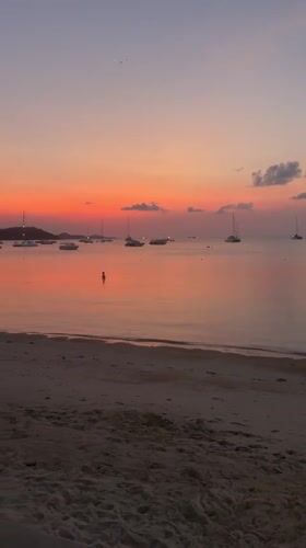 Sunset captured at Baan Bang Rak beach, Thailand