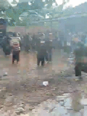 Traditional whip fighting performance draws crowds in Indonesian village